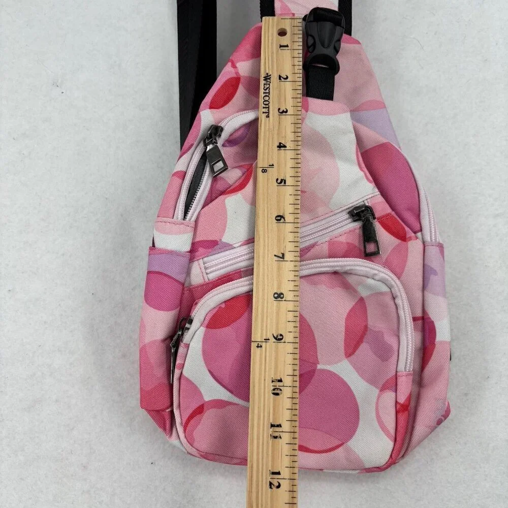 Nupouch Anti-Theft Daypack Sling Bag Pink White‎ Backpack USB Charger Handbag